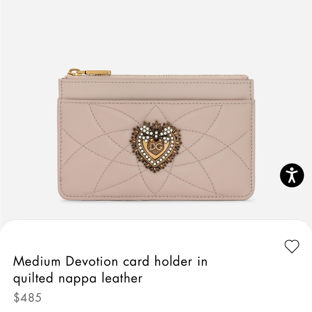 Dolce & Gabbana Devotion card holder in quilted nappa leather